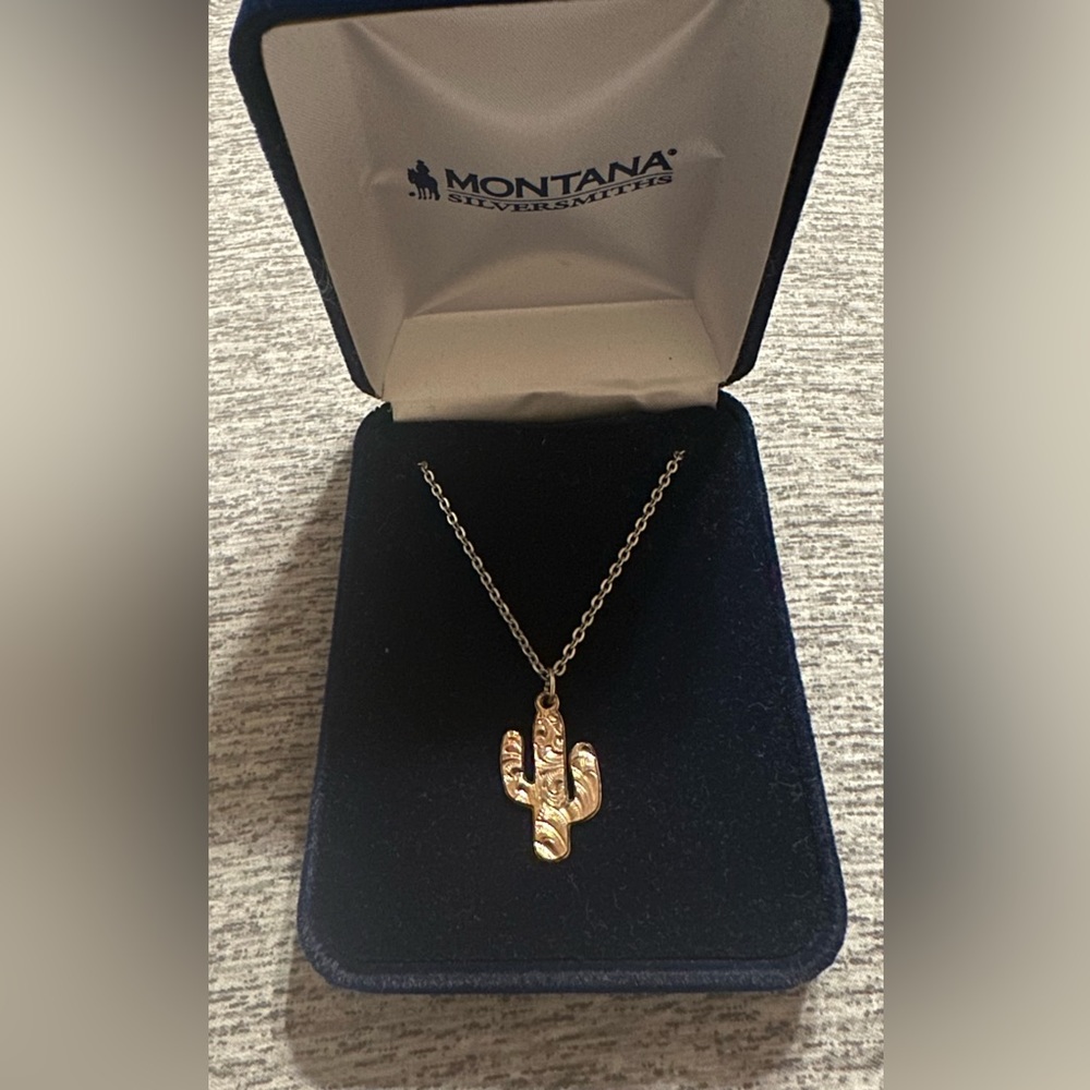 Montana Silversmith Desert Darling Rose Cactus Pendent Necklace